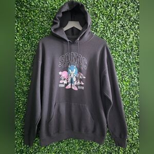 Sonic Men's Black Graphic Hoodie Size M